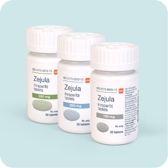 ZEJULA (niraparib) tablet bottles